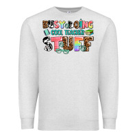 Oatmeal Heather busy doing cool teacher stuff Premium Sweatshirt - AdoDesignShop
