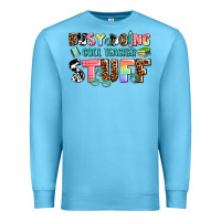 Ocean Blue busy doing cool teacher stuff Premium Sweatshirt - AdoDesignShop