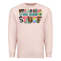 Pale Pink busy doing cool teacher stuff Premium Sweatshirt - AdoDesignShop