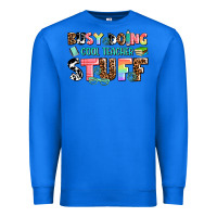 True Royal busy doing cool teacher stuff Premium Sweatshirt - AdoDesignShop