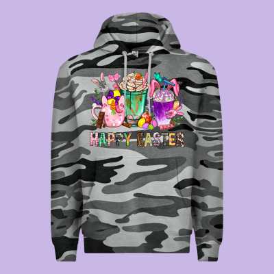 Happy Easter Coffee Cups With Bunny Premium Hoodie Designed By Nancycooperartshop