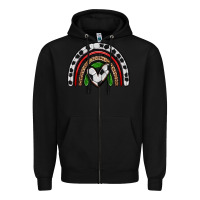 Black soccer rainbow Zipper Hoodie - Zillion Design Studio