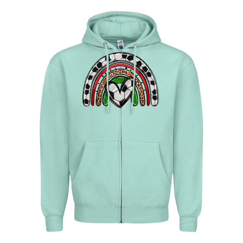 Soccer Rainbow Zipper Hoodie by Zillion Design Studio | Teevron