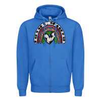 True Royal soccer rainbow Zipper Hoodie - Zillion Design Studio