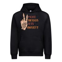 Black more tattoos less anxiety Urban Hoodie - MaliasSmallBusiness