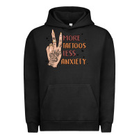 Pigment Black more tattoos less anxiety Urban Hoodie - MaliasSmallBusiness