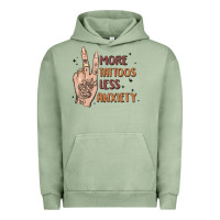 Pigment Oil Green more tattoos less anxiety Urban Hoodie - MaliasSmallBusiness