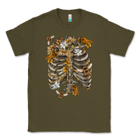 Army Green Flower rib cage bees Classic Tee - RanaPortraitStore