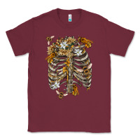 Burgundy Flower rib cage bees Classic Tee - RanaPortraitStore