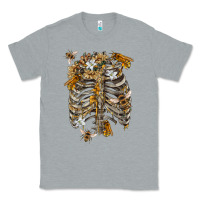 Heather Grey Flower rib cage bees Classic Tee - RanaPortraitStore