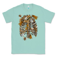 Seafoam Flower rib cage bees Classic Tee - RanaPortraitStore