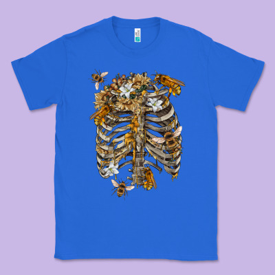 Flower Rib Cage Bees Classic Tee Designed By Ranaportraitstore
