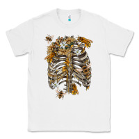 White Flower rib cage bees Classic Tee - RanaPortraitStore