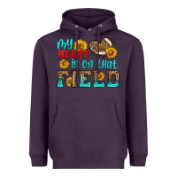 Plum my heart is on that field american football Heavyweight Hoodie - HRA Design Shop