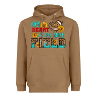 Toasted Coconut my heart is on that field american football Heavyweight Hoodie - HRA Design Shop