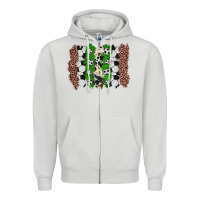 Dove Grey soccer brushstroke Zipper Hoodie - Zillion Design Studio