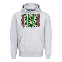 Heather Grey soccer brushstroke Zipper Hoodie - Zillion Design Studio