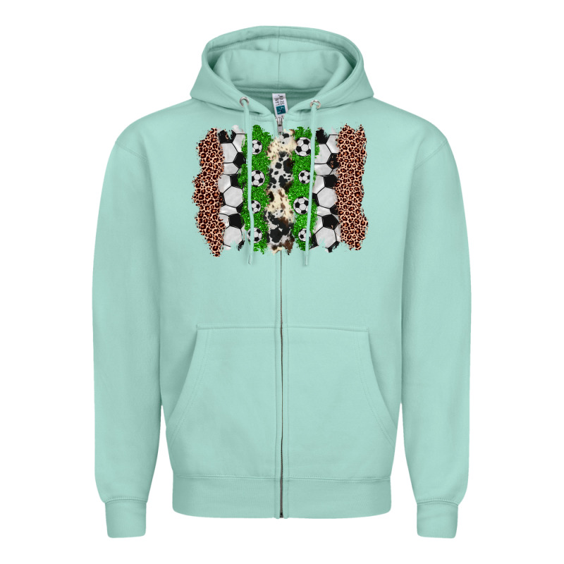 Soccer Brushstroke Zipper Hoodie by Zillion Design Studio | Teevron