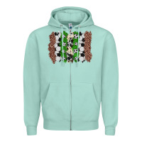 Seafoam soccer brushstroke Zipper Hoodie - Zillion Design Studio