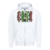 White soccer brushstroke Zipper Hoodie - Zillion Design Studio