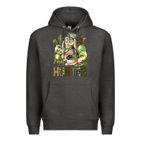 Charcoal Heather Egg hunter Premium Hoodie - NancyCooperArtShop