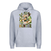 Heather Grey Egg hunter Premium Hoodie - NancyCooperArtShop