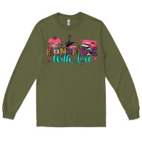 Army Green handmade with love Long Sleeve Tee - RanaPortraitStore