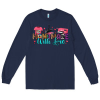 Navy handmade with love Long Sleeve Tee - RanaPortraitStore