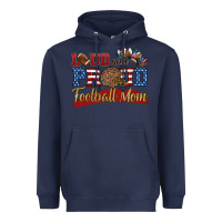 Navy loud and proud football mom Heavyweight Hoodie - HRA Design Shop