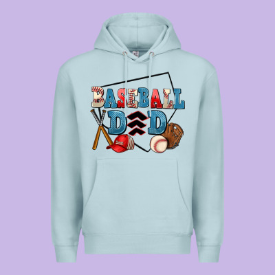 Baseball Dad Premium Hoodie Designed By Adodesignshop