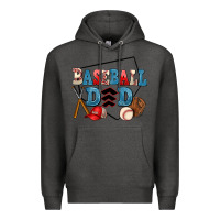 Charcoal Heather baseball dad Premium Hoodie - AdoDesignShop