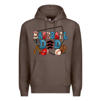 Coffee baseball dad Premium Hoodie - AdoDesignShop