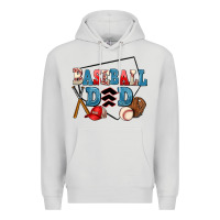 Dove Grey baseball dad Premium Hoodie - AdoDesignShop
