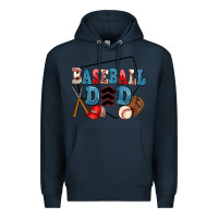 Navy baseball dad Premium Hoodie - AdoDesignShop
