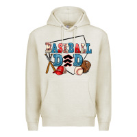 Oatmeal Heather baseball dad Premium Hoodie - AdoDesignShop