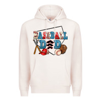 Pale Pink baseball dad Premium Hoodie - AdoDesignShop