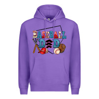 Purple baseball dad Premium Hoodie - AdoDesignShop