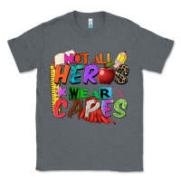 Charcoal Heather not all heros wear capes Classic Tee - Zillion Design Studio