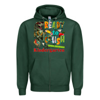 Sports Green ready to crush kindergarten Zipper Hoodie - texasbilliewilder