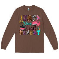 Chestnut eat sleep craft repeat Long Sleeve Tee - RanaPortraitStore