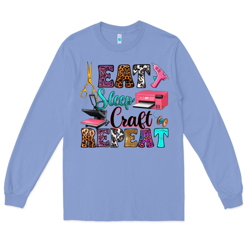 Eat Sleep Craft Repeat Long Sleeve Tee by RanaPortraitStore | Teevron