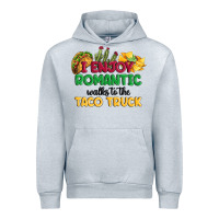Heather Grey i enjoy romantic walks to the taco truck Urban Hoodie - MaliasSmallBusiness