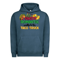 Pigment Midnight Navy i enjoy romantic walks to the taco truck Urban Hoodie - MaliasSmallBusiness