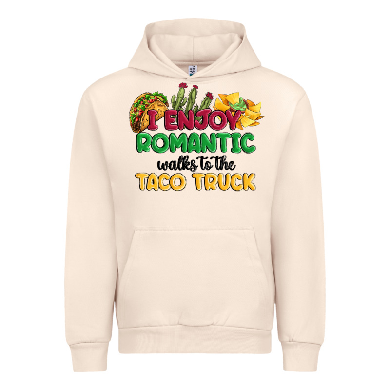 I Enjoy Romantic Walks To The Taco Truck Urban Hoodie by MaliasSmallBusiness | Teevron