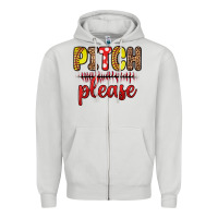 Dove Grey pitch please Zipper Hoodie - Zillion Design Studio