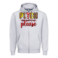 Heather Grey pitch please Zipper Hoodie - Zillion Design Studio