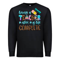 Black being a teacher makes my life complate Premium Sweatshirt - AdoDesignShop