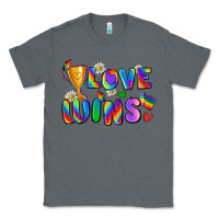 Charcoal Heather love wins Classic Tee - Zillion Design Studio