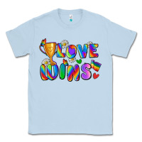 Dusty Blue love wins Classic Tee - Zillion Design Studio