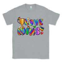 Heather Grey love wins Classic Tee - Zillion Design Studio